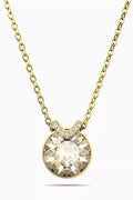 Bella V Crystal Necklace in Gold-plated Metal