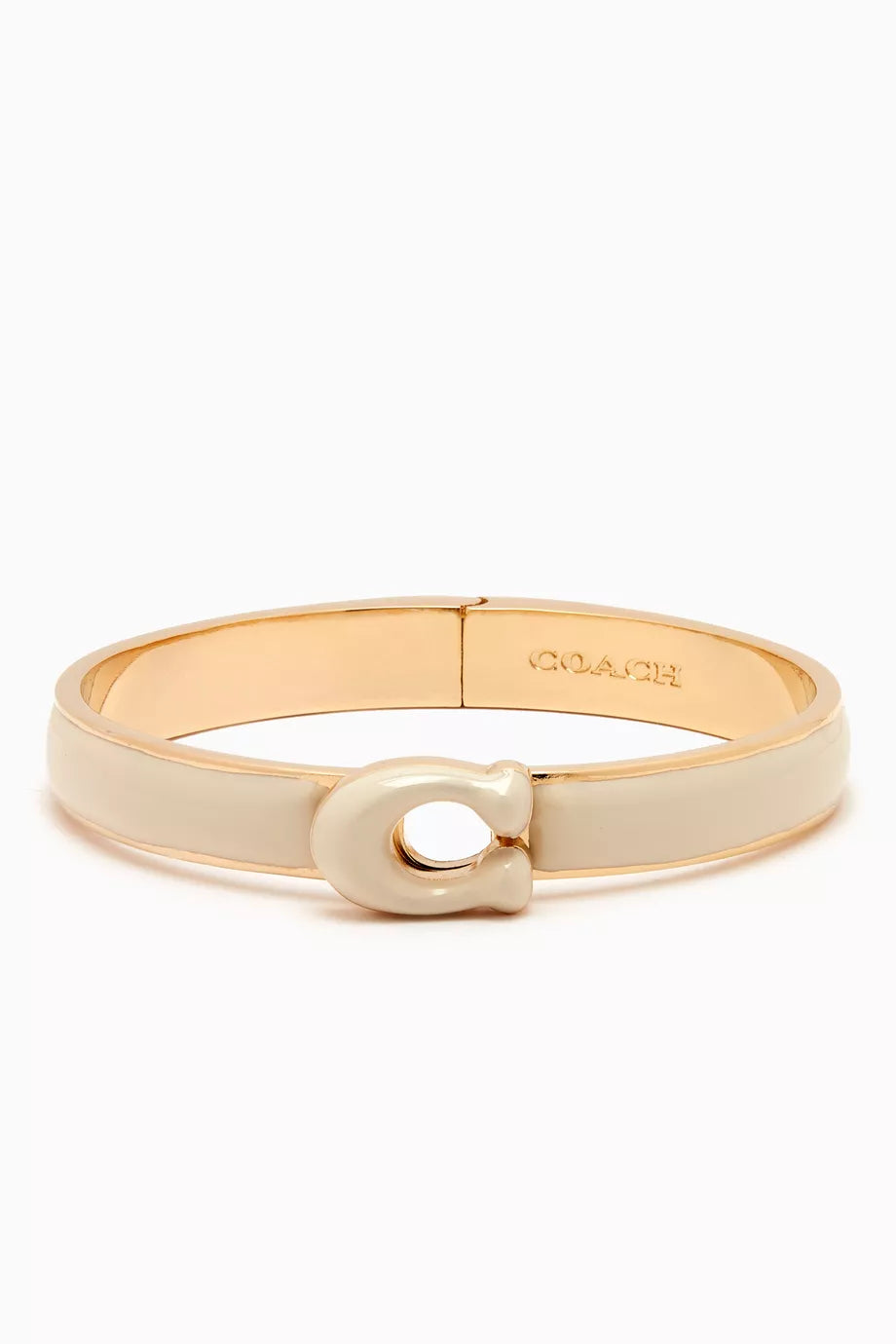 C Logo Push Bangle in Metal