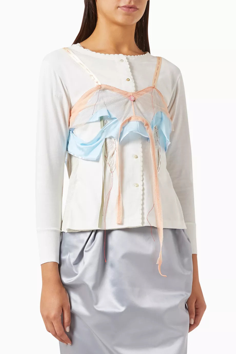 Lace-bralette Overlay Top