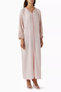 Embroidered Kaftan in Linen
