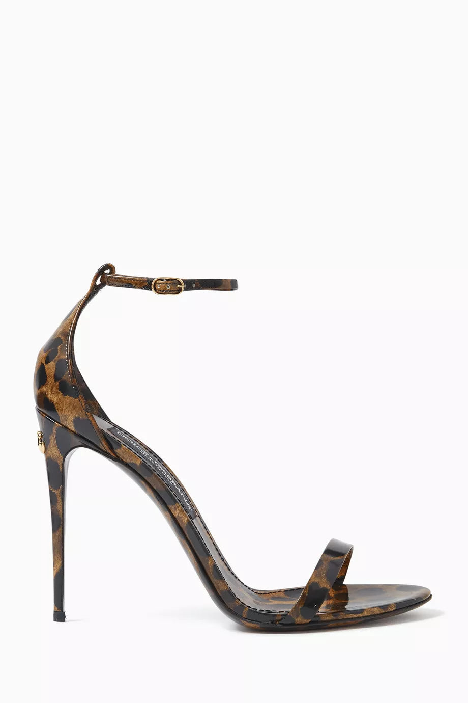 Keira Printed Leo 105 Sandals in Shiny Calf-skin Leather