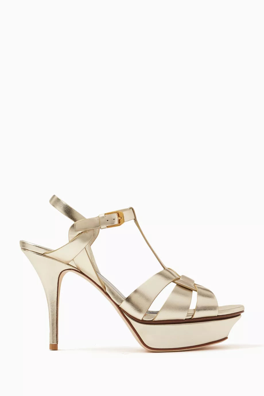 Tribute 75 Platform Sandals in Metallic Leather