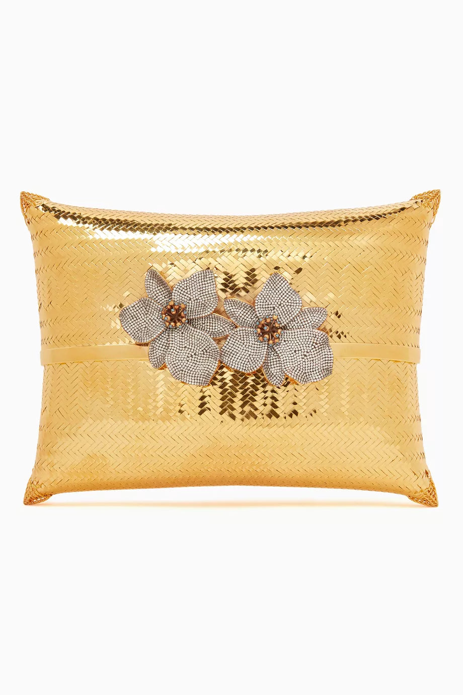 Botanical Garden Evening Bag in 24kt Gold-plated Brass