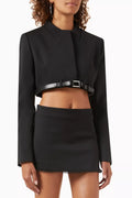 Cropped Belted Jacket