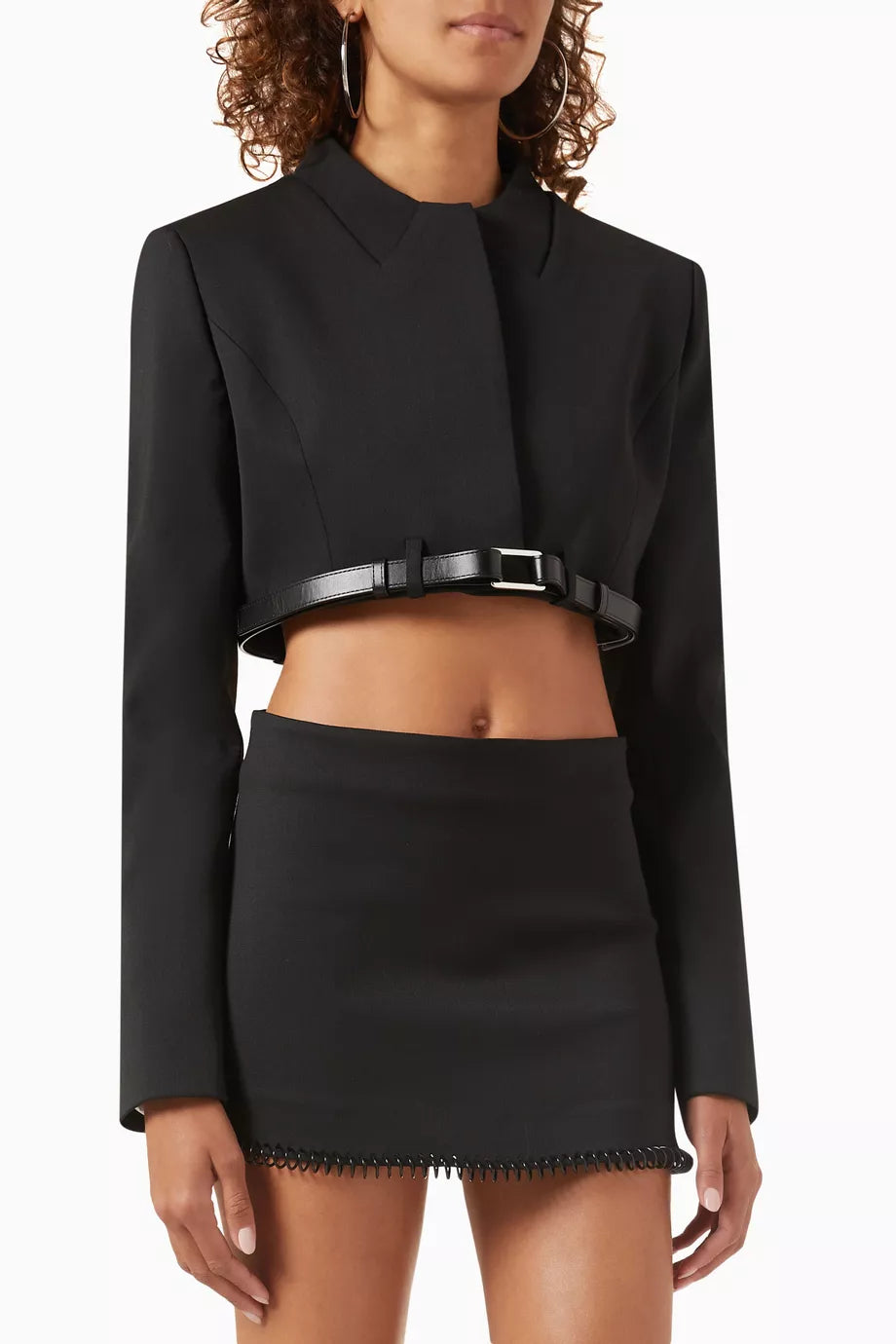 Cropped Belted Jacket