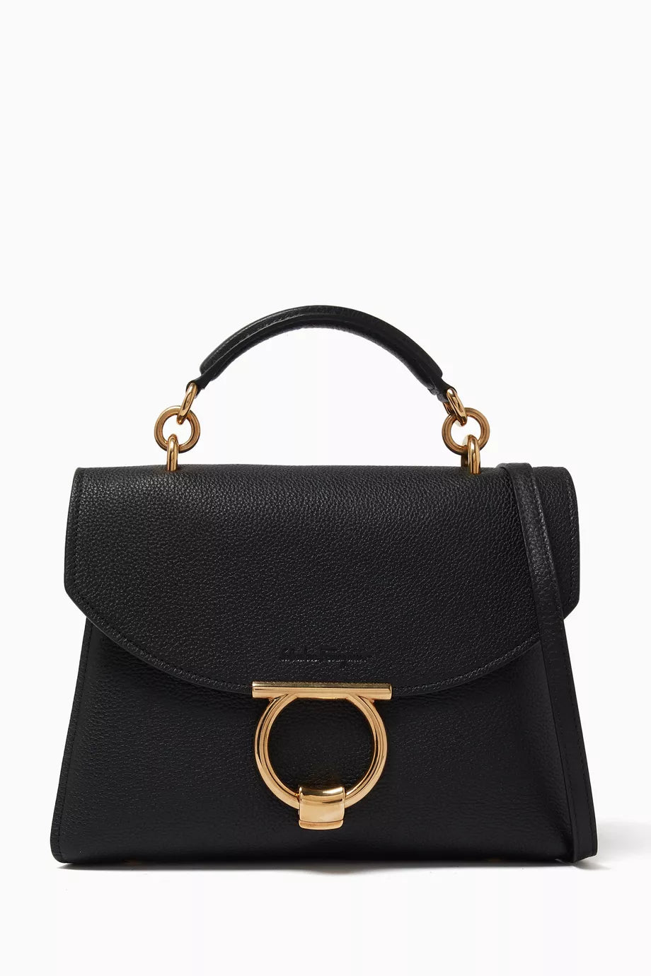 Mini Gancini Top-handle Bag in Leather