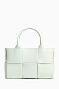 Mini Arco Tote Bag in Intreccio Leather