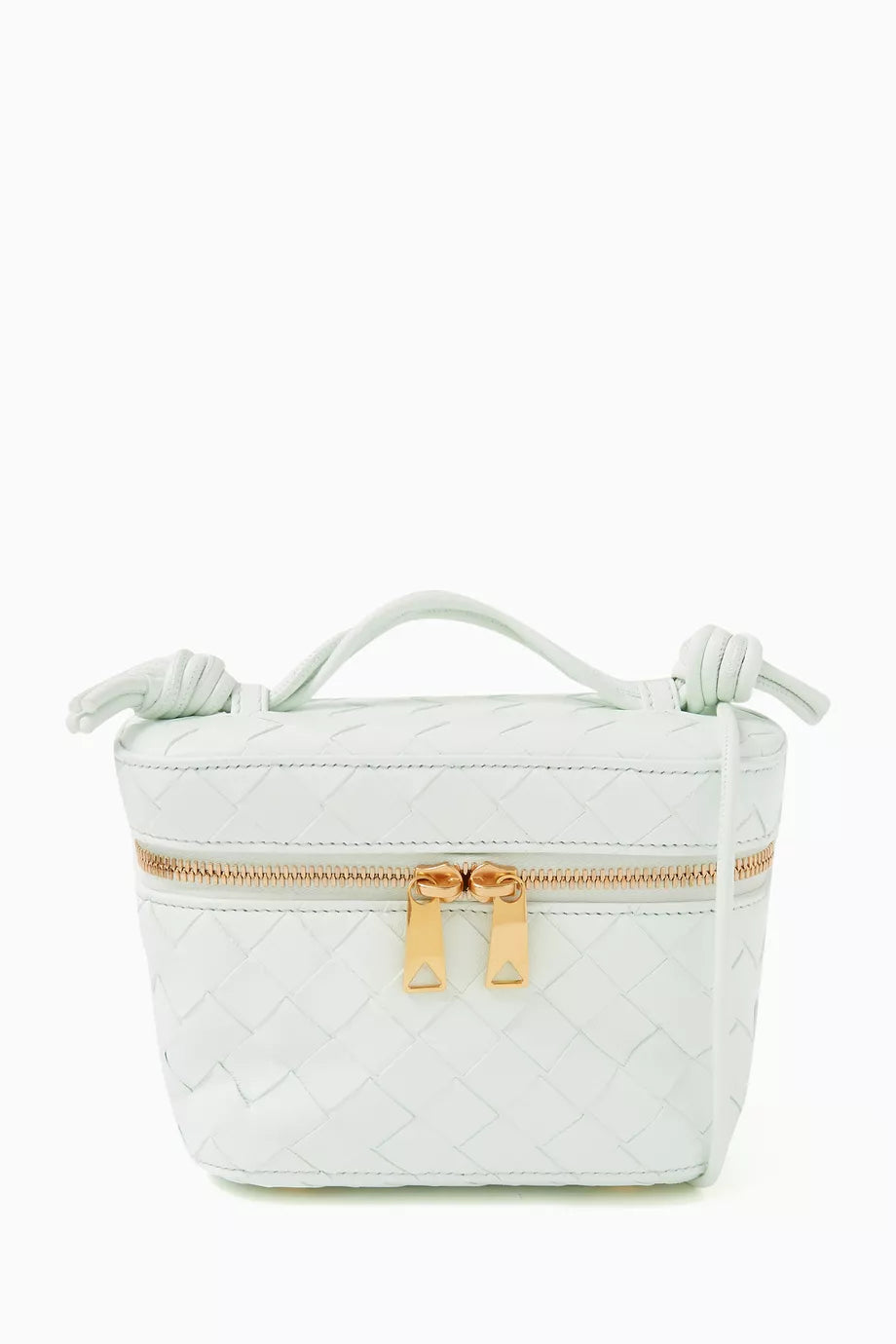 Mini Intrecciato Vanity Case in Lambskin leather