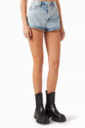 Mid-rise Shorts in Denim