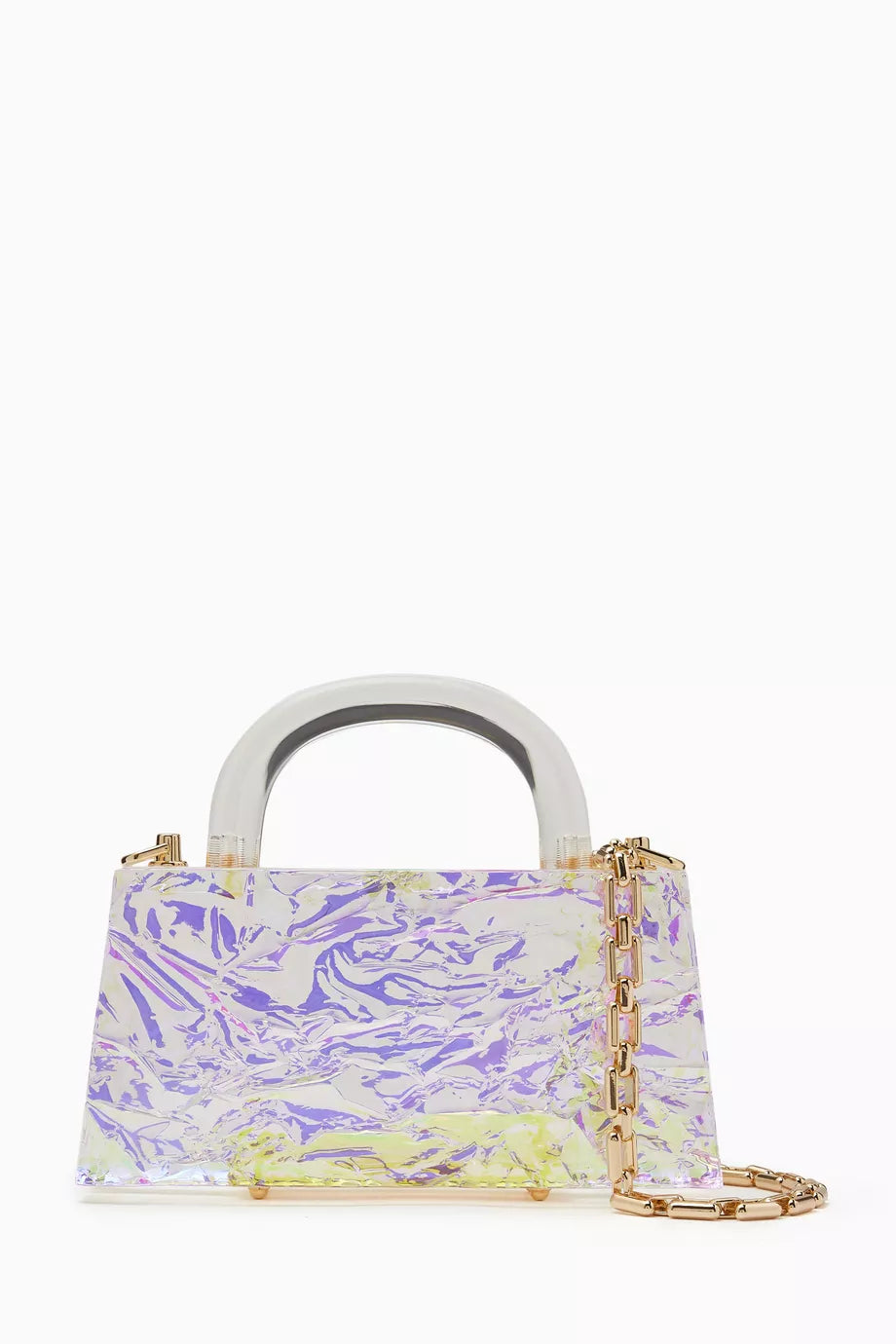 Eva Crushed Ice Top Handle Bag in Arcylic