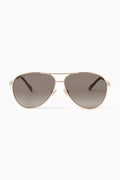 Jimena Aviator Sunglasses in Metal & Acetate