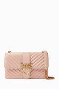 Love One Classic Crossbody Bag in Faux Quilted Leather