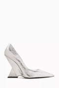 Cheope 105 Wedge Pumps in Metallic Leather