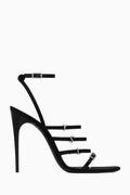 Jerry 110 Sandals with Rhinestones in Crepe Satin