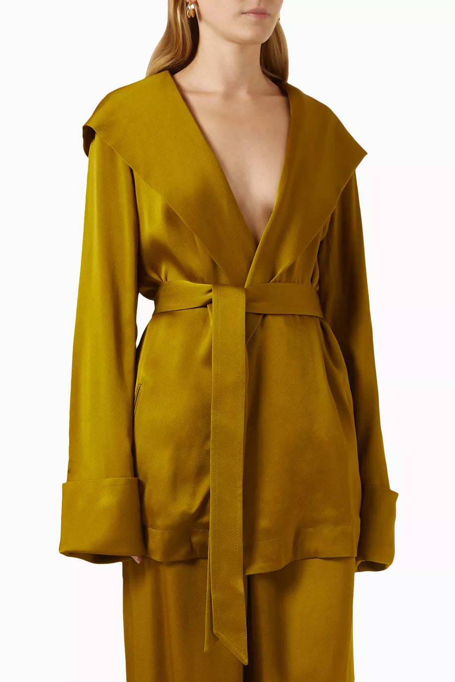 Hooded Jacket in Crepe