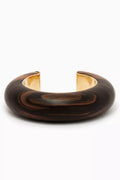 Medium Round Cuff in Wood & Metal