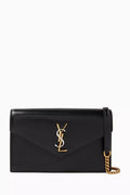 Cassandre Envelope Chain Wallet in Smooth Leather