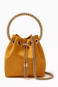 Bon Bon Bag with Crystal Handle in Responsible Satin
