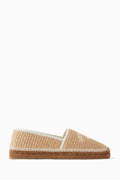Brie Logo-embroidered Espadrilles in Woven Raffia