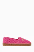 Brie Logo-embroidered Espadrilles in Woven Raffia