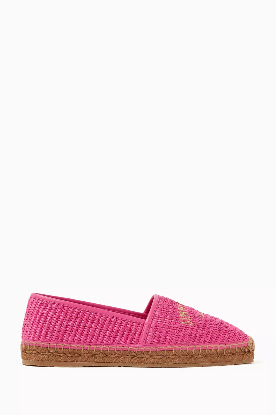 Brie Logo-embroidered Espadrilles in Woven Raffia