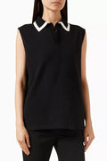 Cassandre Sleeveless Polo Shirt in Cotton