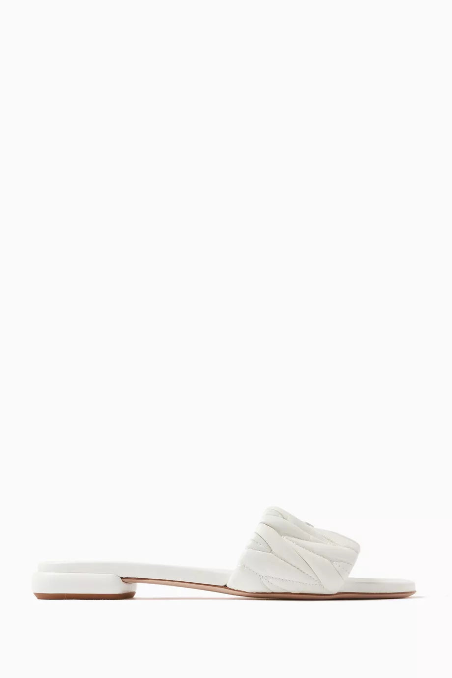 Ciabatte Logo Slides in Nappa Matelasse