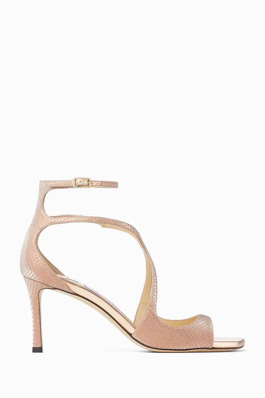 Azia 75 Mule Sandals in Embossed Leather