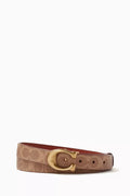 C Buckle Reversible Belt in Signature Canvas, 25mm