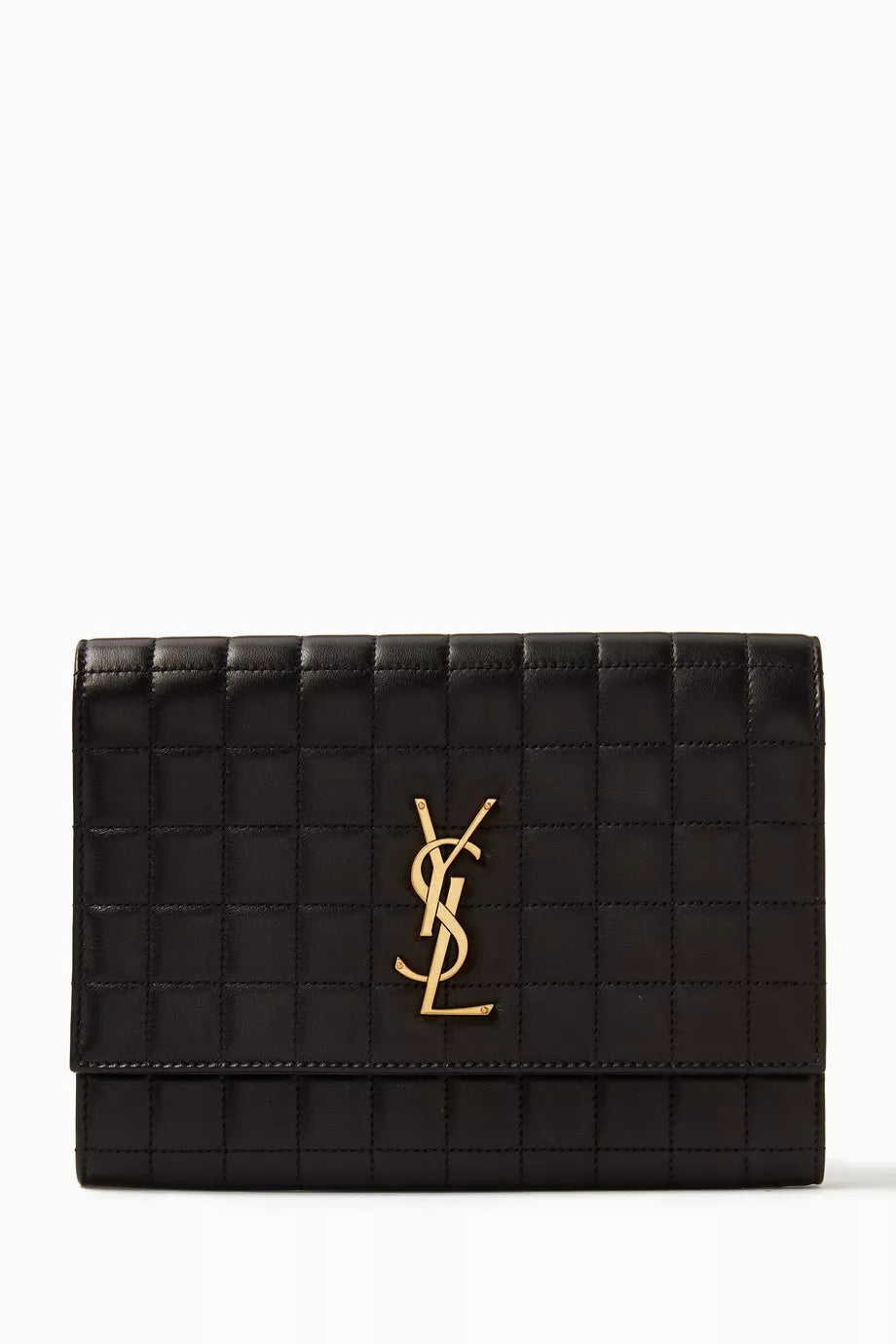 Cassandre Quilted Envelope Flap Pouch in Leather