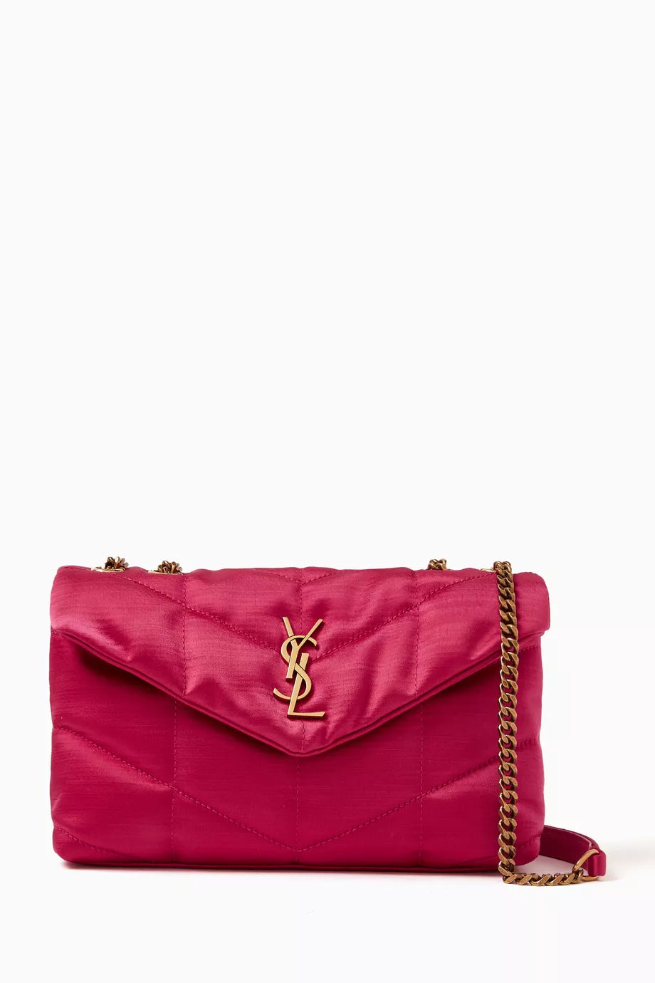 Mini Puffer Toy Crossbody Bag in Quilted Satin