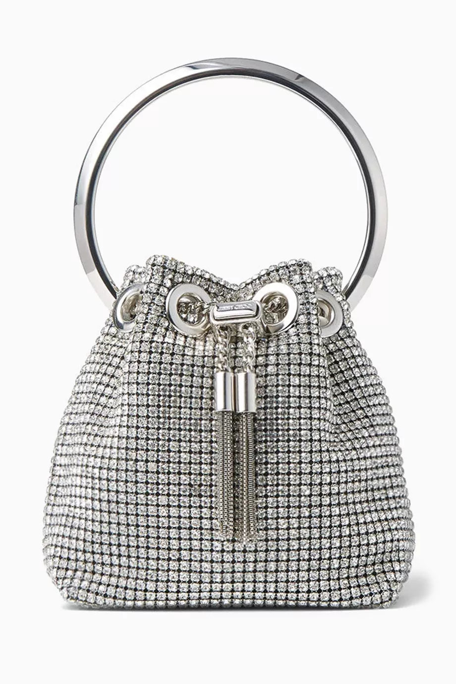 Micro Bon Bon Bucket Bag in Crystal Mesh