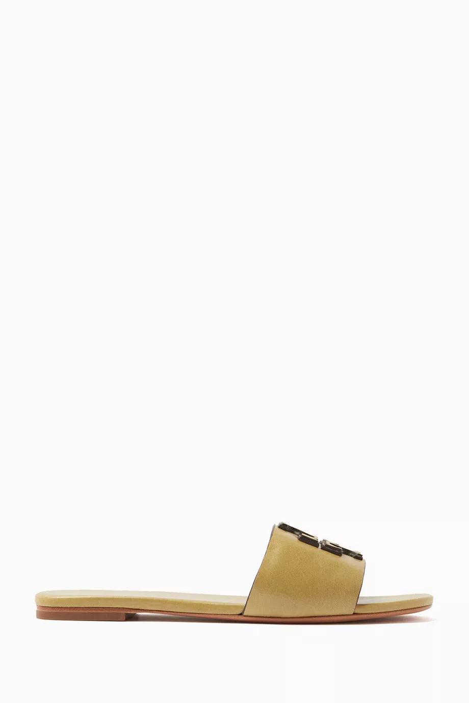 Ines Logo C-wide Slides in Leather