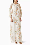 Georgina Floral Maxi Dress in Linen