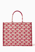 Large Monogram Tote Bag in Jacquard