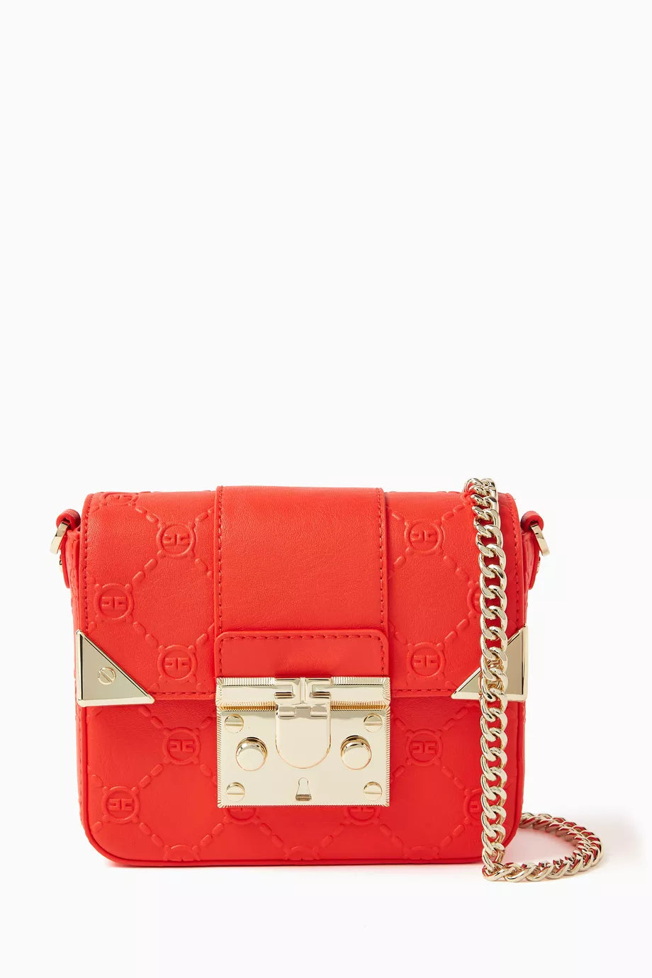 Mini Monogram Dual Strap Crossbody Bag in Faux Leather