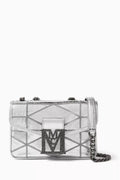 Mini Travia Quilted Shoulder Bag in Crushed Leather