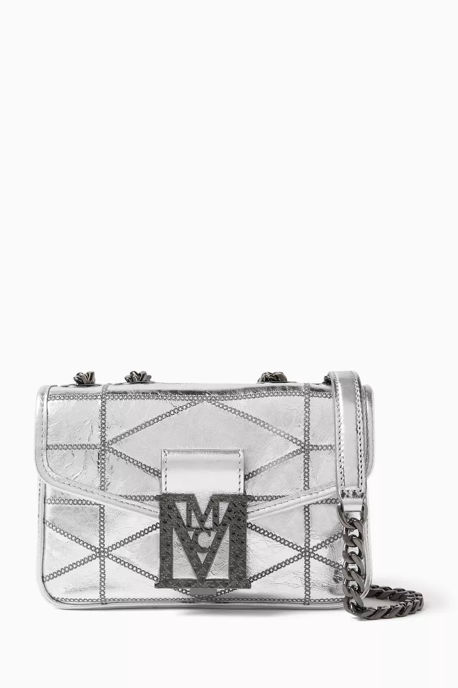 Mini Travia Quilted Shoulder Bag in Crushed Leather
