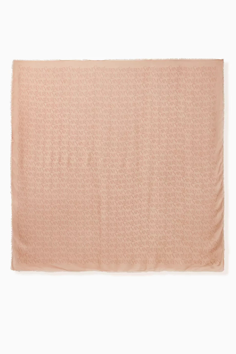 Large Saint Laurent Logo Square Scarf in Cashmere & Modal