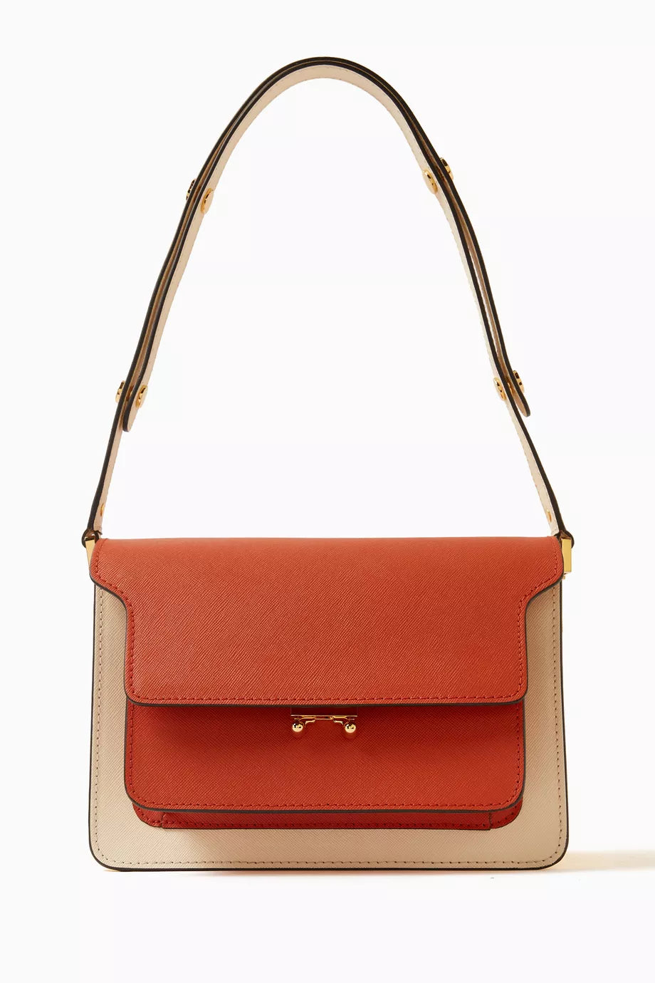 Medium Trunk Bag in Saffiano Leather