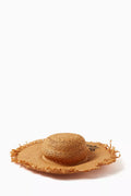 Logo-embroidered Hat in Paper Raffia