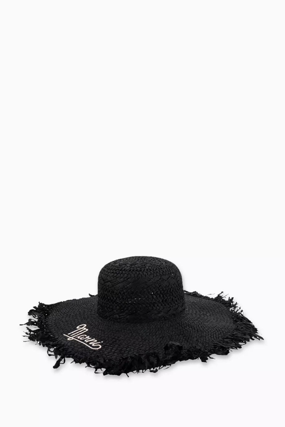 Logo-embroidered Hat in Paper Raffia