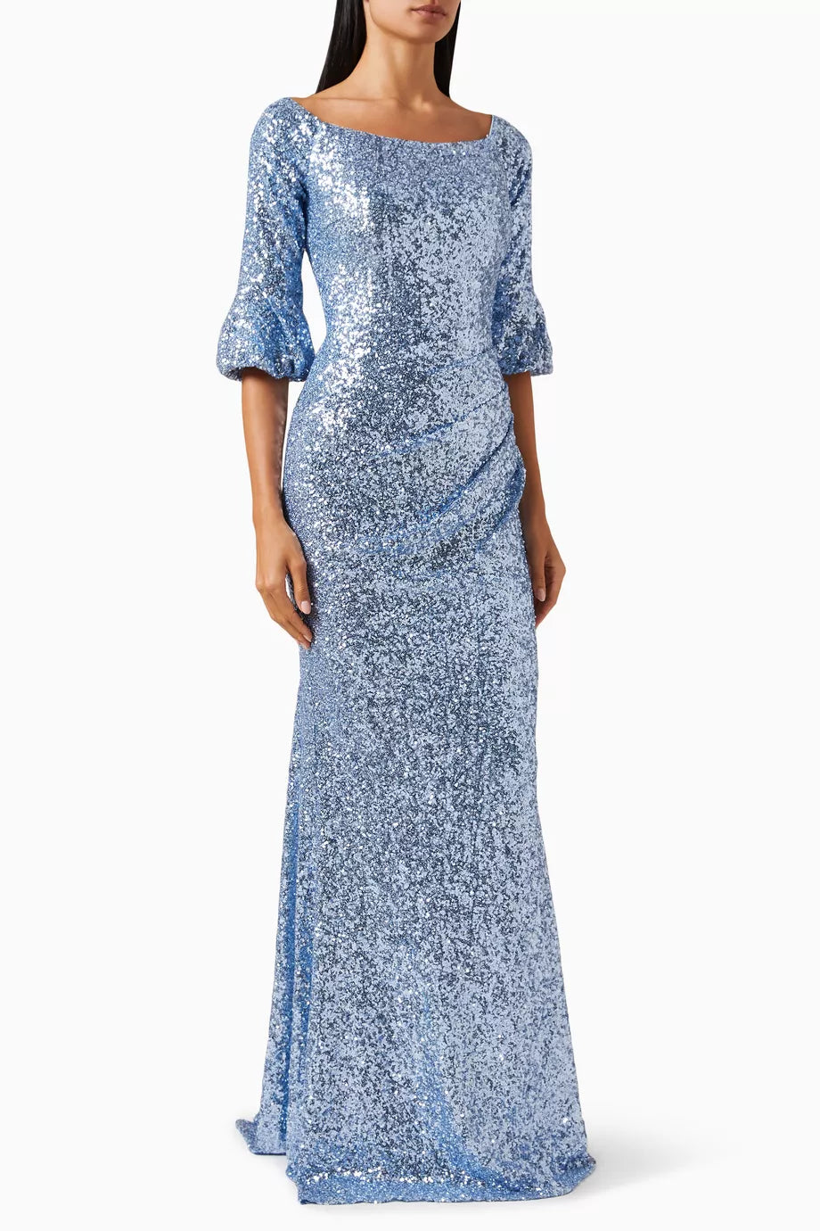 Sequin-embellished Off-shoulder Gown