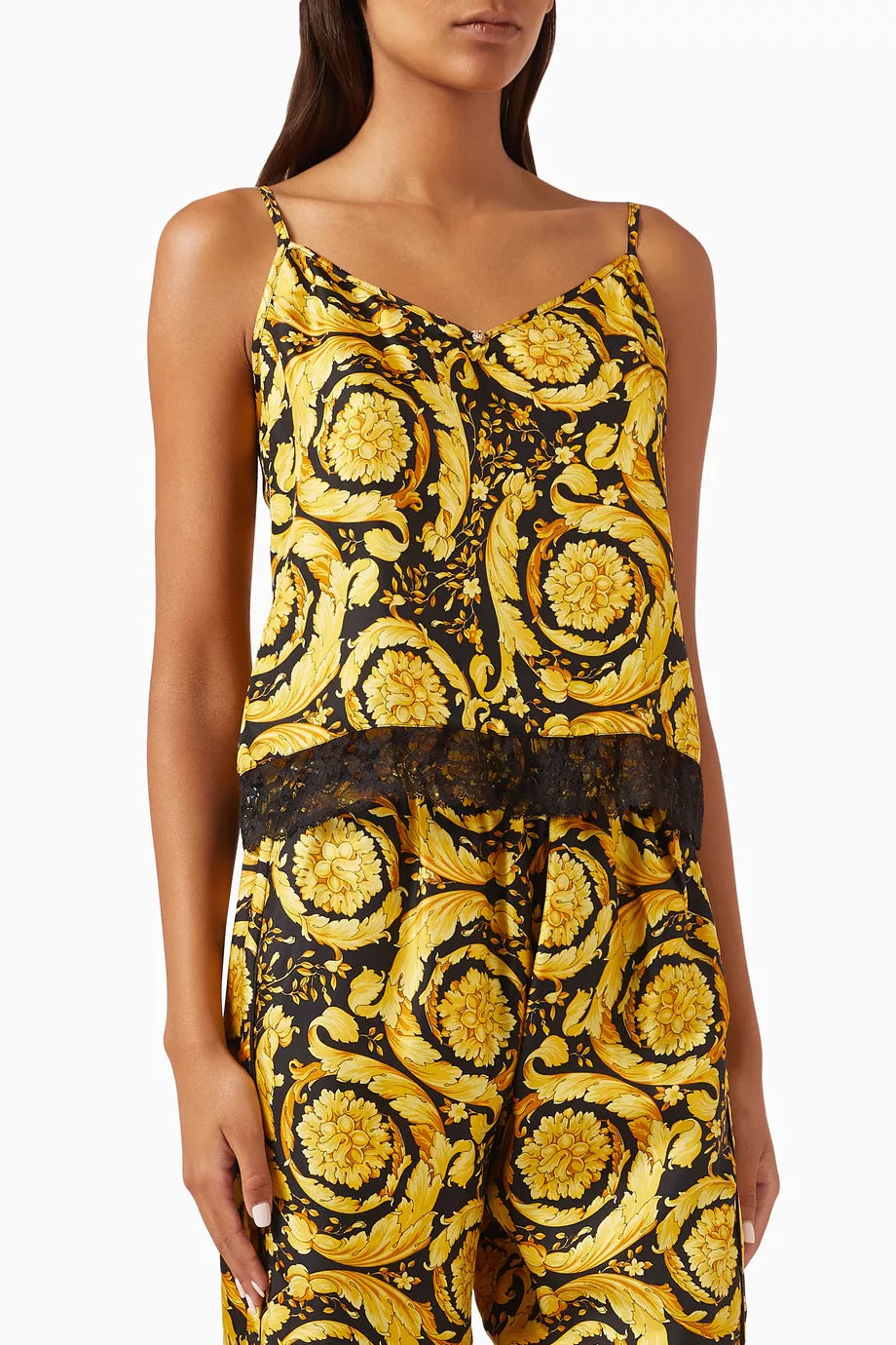 Barocco-print Cami Top in Silk-twill