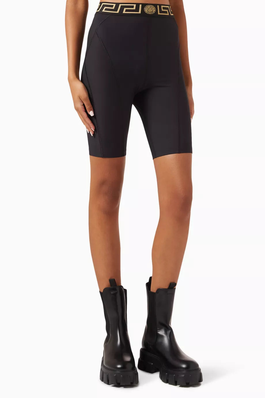 Greca Bike Shorts in Matte-lycra