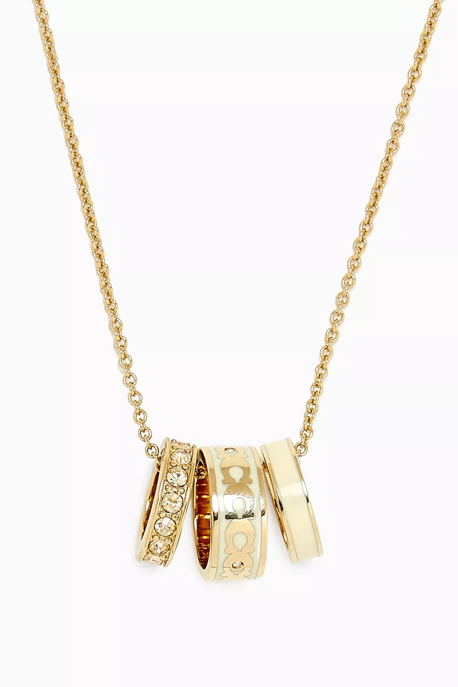 C Signature Rondelle Necklace in Metal