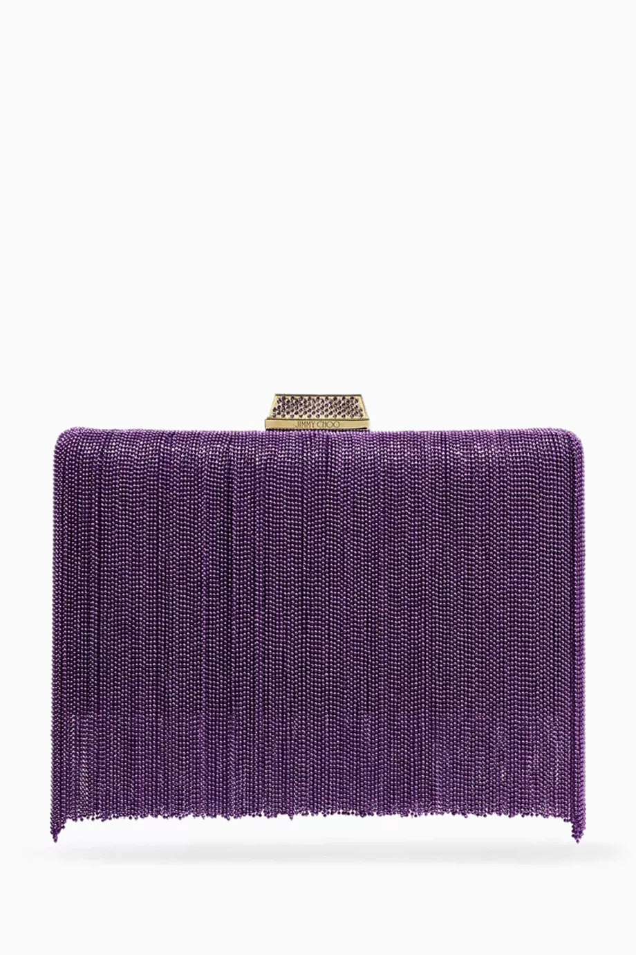 Clemmie Fringed Clutch Bag in Satin