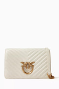 Love Click Classic Crossbody Bag in Quilted Leather