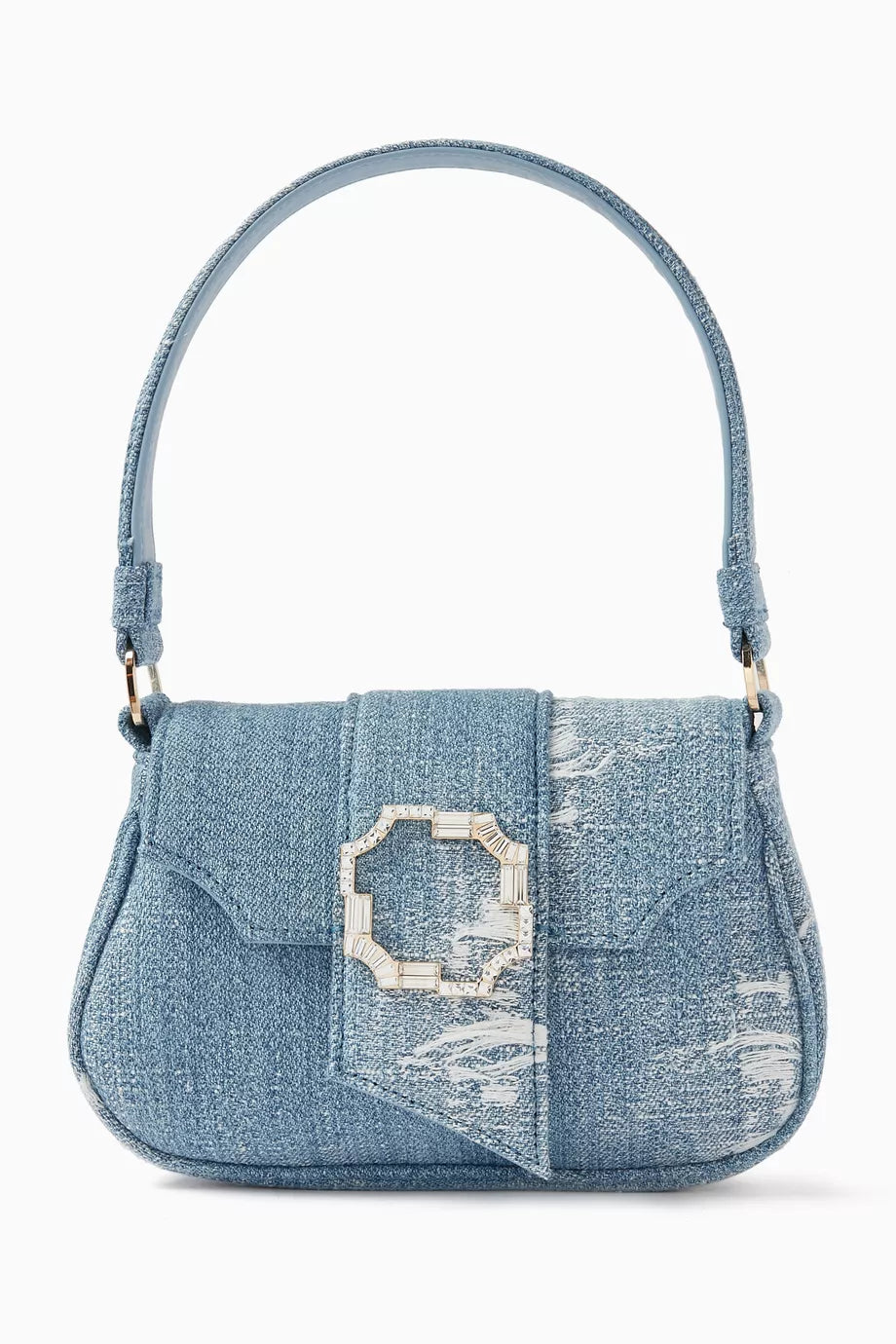Mini Olivia Shoulder Bag in Cotton-denim