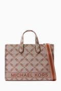 Large Gigi Tote Bag in Empire Logo Jacquard